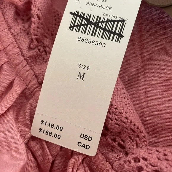 Anthropologie BWT Forever That Girl Dusty Rose Pink Lace Cutout Blouse. Sz M - Picture 7 of 9